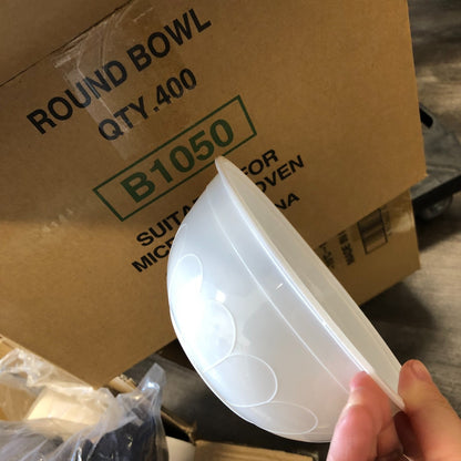 36oz Round Food Containers Meal Prep Soup Bowl Food Truck 400 Set with Lid