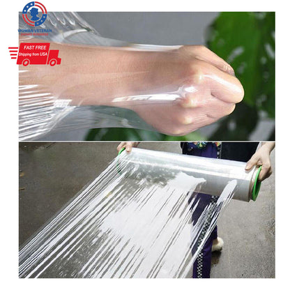18" x 1500' 80 Gauge 4 Rolls Stretch Wrap for Pallet Hand Shrink Wrap
