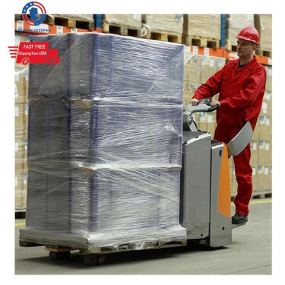 18" x 1500' 80 Gauge 4 Rolls Stretch Wrap for Pallet Hand Shrink Wrap